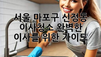 서울 마포구 신정동 이사청소: 완벽한 이사를 위한 가이드